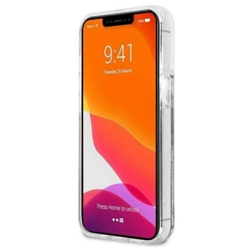 Karl Lagerfeld KLHCP13LKICGLS ochranné puzdro na telefón pre Apple iPhone 13 Pro / 13 6,1" strieborné/strieborné pevné puzdro Liquid Glitter Karl