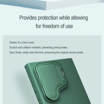 Силіконовий чохол Nillkin CamShield Silky Prop для Samsung Galaxy S24 Ultra - чорний