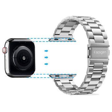 Apple hodinky Spigen modern fit remienok 4 / 5 / 6 / 7 / 8 / se / ultra (42 / 44 / 45 / 49 mm) strieborné