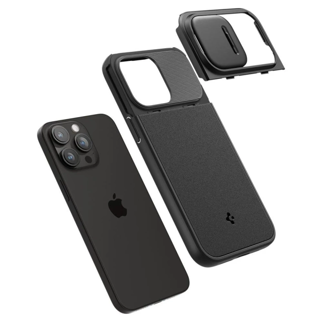 Hülle Spigen Optics Armor Mag Mag Safe für Apple iPhone 15 Pro Schwarz