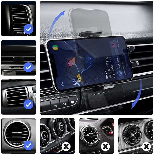 Alogy 2-in-1 car phone holder for windshield for dashboard grille Organizer