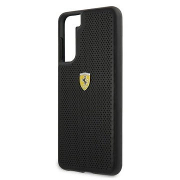 Etui na telefon Ferrari Hardcase do Samsung Galaxy S21 Plus czarny/black hardcase On Track Perforated