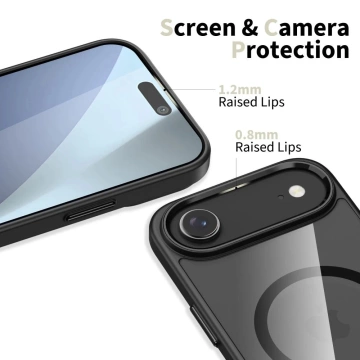 Etui do iPhone 17 Air Tech-Protect MagMat MagSafe Przezroczysto-Czarne