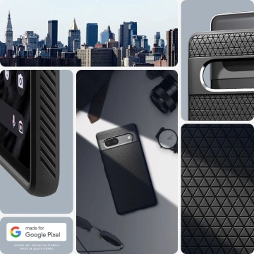 Puzdro Spigen Liquid Air na Google Pixel 7A Matte Black Ochronne Case