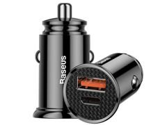 Автомобільний зарядний пристрій Baseus USB QC 4.0 USB-C PD 3.0 PPS 30W Black