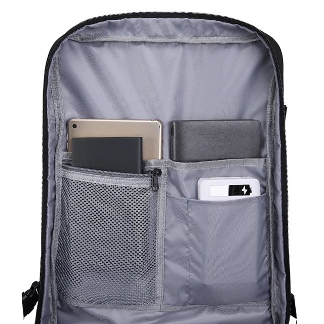 Bange vodeodolný batoh na 15,6" notebook, mestský cestovateľ, 45x30x16 cm, do práce, do lietadla, pánsky, dámsky, s USB portom Čierny