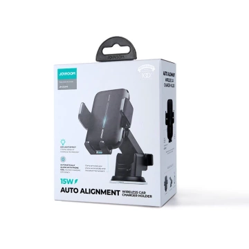 Joyroom držák do auta s bezdrátovou nabíječkou 15W na palubní desku kokpitu černý (JR-ZS245)