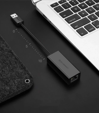 Externá sieťová karta UGREEN RJ45 - USB 2.0 100 Mbps Ethernet čierna (CR110 20254)