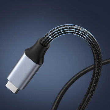 Verlängerungskabel USB-C Typ C 3.1 Gen2 Thunderbolt 100 W PD 10 Gbs 4K 2 m Adapterkabel Nylongeflecht stark