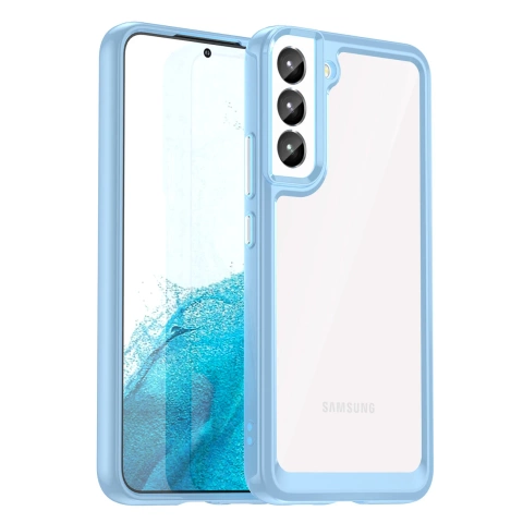 Ochranné pouzdro na telefon Outer Space Case pro kryt Samsung Galaxy S23 Plus s pružným rámečkem modré