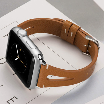 Leather Strap Alogy шкіряний ремінь для Apple Watch 42/44/45 / 49 мм Коричневий