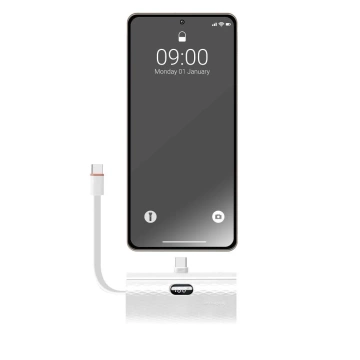 FORCELL F-ENERGY Power Plug F5K3 Powerbank mit integriertem Typ-C PD-Anschluss 20W 5000mAh Weiß