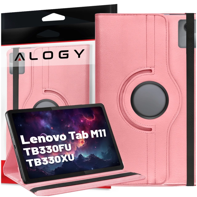 Puzdro 360 pre Lenovo Tab M11 10,95" TB330FU / TB330XU / TB331FC Otočný kryt na tablet Flip Cover Case Alogy Pink
