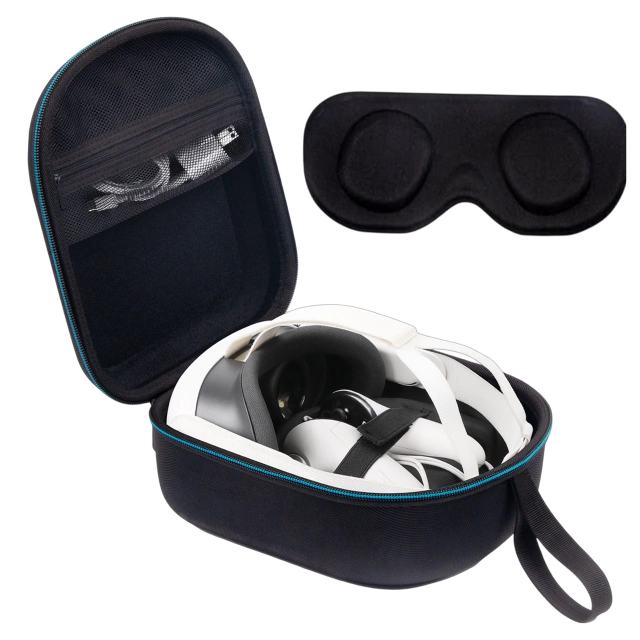 Etui ochronne do Oculus Meta Quest 3 Alogy Hard Case obudowa pokrowiec na okulary gogle VR + ochrona okularu Czarne