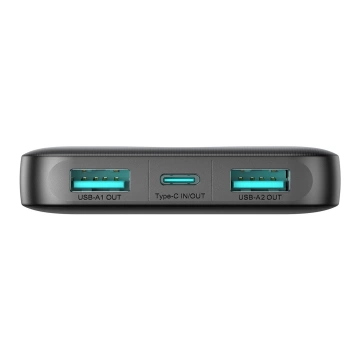 Powerbanka Joyroom 10000mAh 12W 3 USB porty s rýchlym nabíjaním, čierna