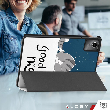 Puzdro pre Lenovo Tab M11 10,95" TB330FU / TB330XU / TB331FC Kryt na tablet Puzdro Alogy Obal na knihu Sleeping Cat Glass Stylus