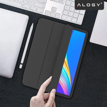 Alogy Book Cover Pencil Case Ochranné pouzdro s držákem na pero pro Apple iPad Air 4 2020 / Air 5 2022 10,9" černý