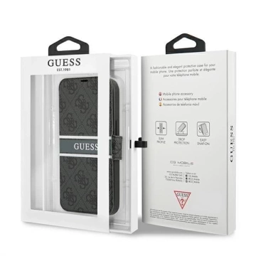 Guess GUBKP13S4GDGR iPhone 13 mini 5,4" szary/сірий книжка 4G Stripe