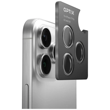 Szkło na obiektyw iPhone 17 UNIQ Optix Aluminium Lens Protector Czarny