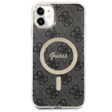 Etui Guess GUHMN61H4STK na iPhone 11 6,1" pevné puzdro 4G MagSafe