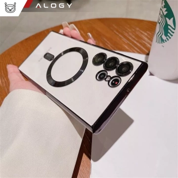 Puzdro MagSafe pre Apple iPhone 16 Pro Max Alogy Glamour puzdro na luxusný prsteň zlato-priehľadné