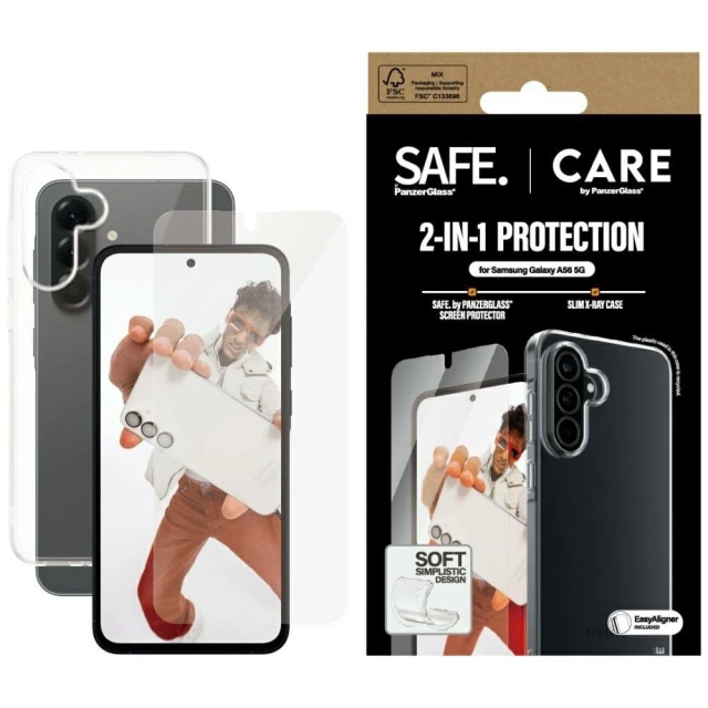 Samsung Galaxy A56 5G CARE von PanzerGlass 2in1 Case Glasschutz-Kit