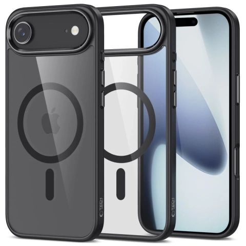 Etui do iPhone 17 Air Tech-Protect MagMat MagSafe Przezroczysto-Czarne