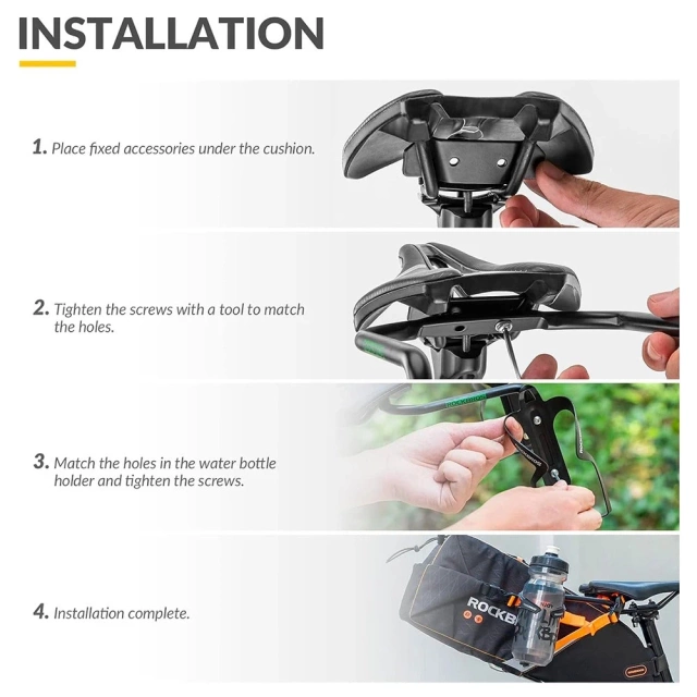 Rockbros Multifunktionshalterung 31210013001 Satteltaschenstabilisator – Schwarz