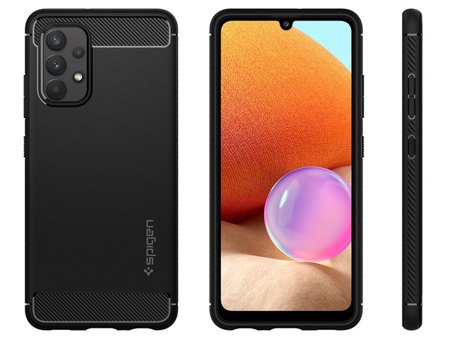 Etui Spigen Rugged Armor für Samsung Galaxy A52s/ A52 LTE/ 5G Mattschwarz