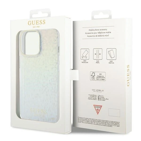 Etui Guess GUHCP15XHDECMI für iPhone 15 Pro Max 6,7" wielokolorowy hardcase IML Faceted Mirror Disco Iridescent