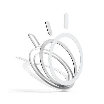 Ringke Magnetplatte für iPhone MagSafe und Ringadapter Weiß