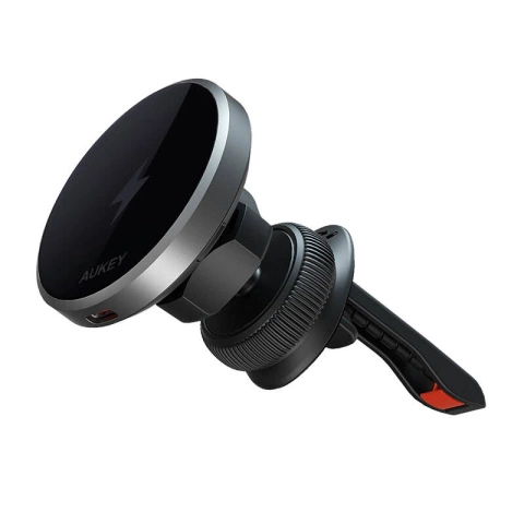 Magnetyczny Uchwyt Samochodowy z Ładowarką Indukcyjną Aukey HD-MC13 15W Qi2 Czarny