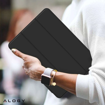 Puzdro na Apple iPad 10.2 9 Gen 8/7 2021/2020/2019 Smart Pencil Case Alogy TPU Kryt na tablet čierny