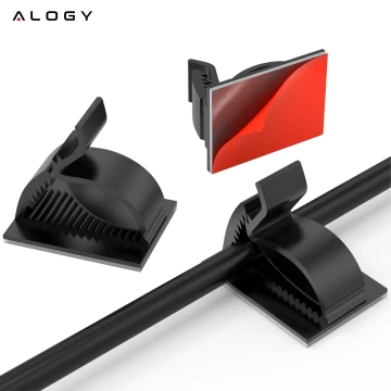 Selbstklebende Clips x100 Schreibtisch-Kabel-Organizer, Kabel-Organizer, Kabel für Tisch-Schreibtisch, 3M Alogy-Klebeband [100 Stück]