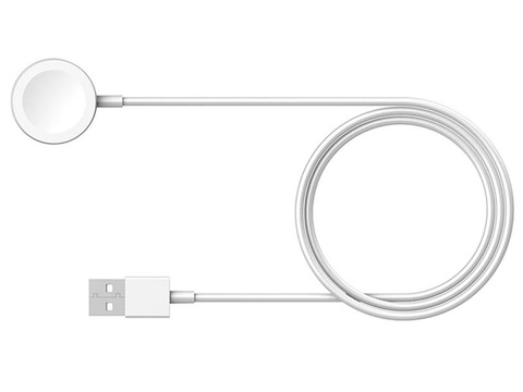 Nabíjací nabíjací kábel pre Apple Watch 7, 6, 5, 4, 3, 2, 1, 1 m biely