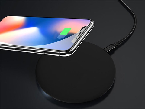 USAMS 10W US-CD24 indukčná nabíjačka iPhone 8 X MFI čierna