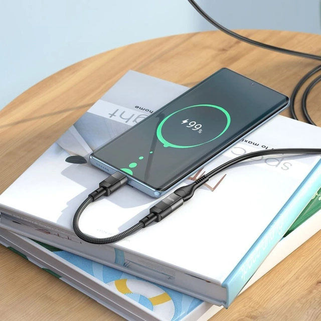 HOCO OTG Adapter Type-C (Male) To Lightning (Female) 3A U107 0.1M Black