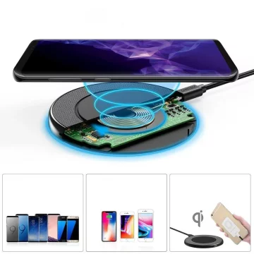 Choetech Qi 15W kabelloses Ladegerät für Kopfhörer schwarz (T527-F)