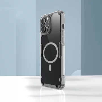 Magnetické puzdro Nillkin Nature Pro pre iPhone 13 Pro Magnetic Armor Cover Transparentný kryt (kompatibilné s MagSafe)