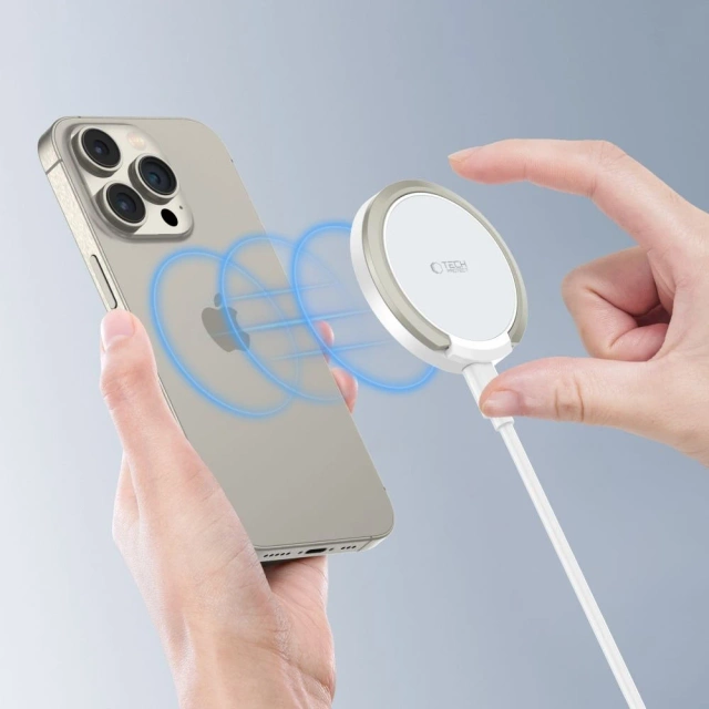 Nabíječka MagSafe Tech-Protect QI15W-A33 bílá 15W stojan