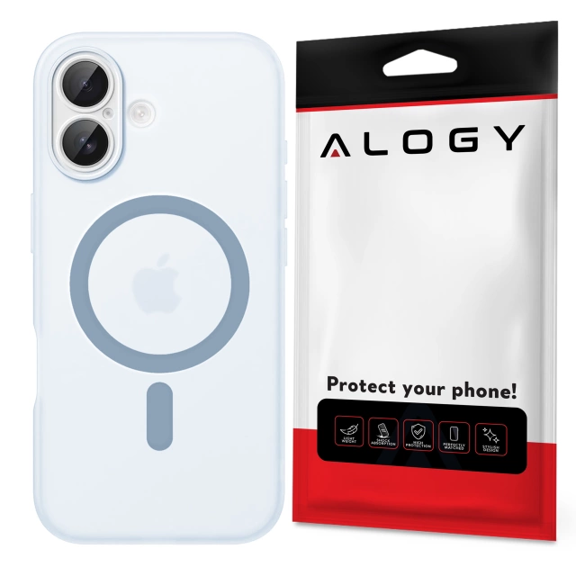 Hülle für Apple iPhone 16 Pro Max Alogy MagSafe Hybrid Matte Case Matte Cover mit Linsenschutz Schwarz