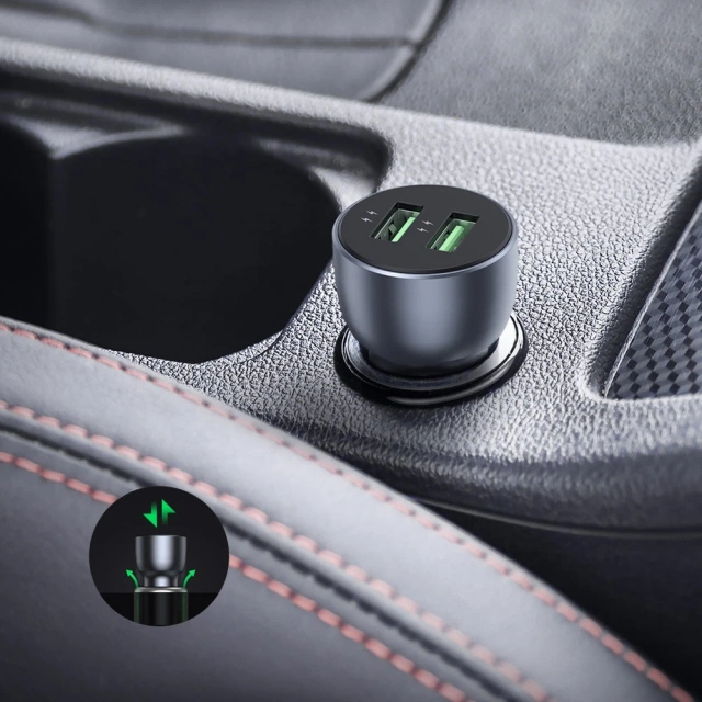 UGREEN 2x USB 36W Quick Charge SCP FCP AFC nabíjačka do auta sivá (CD213 10144)