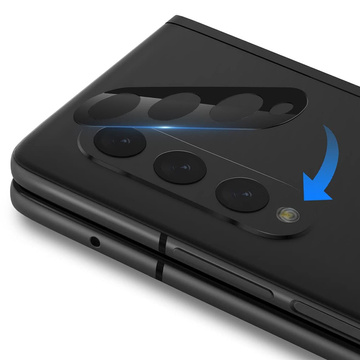 Alogy Lens Protector PRO Metal Camera Protector for Samsung Galaxy Z Fold 4 Black