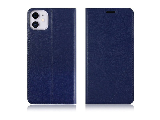 Flip Wallet Alogy Ledertasche für Apple iPhone 11 Navy