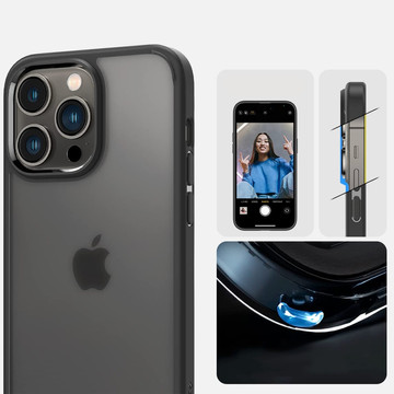 Spigen ultra hybrid iphone 14 pro max frostschwarz