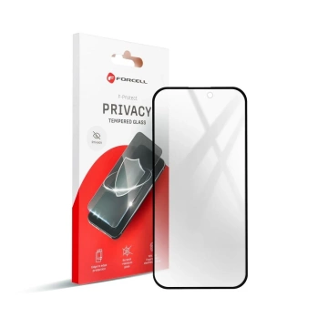 Загартоване скло для iPhone 16 Pro Forcell Privacy Glass чорного кольору 9H