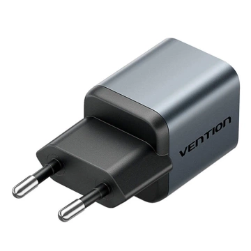 GaN Vention USB-C-Ladegerät 20 W USB-C-auf-Lightning-Kabel 1 m Grau