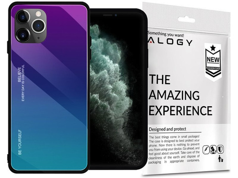 Pouzdro Alogy Aurora Armor pro Apple iPhone 11 Pro Max fialovo-modré 03