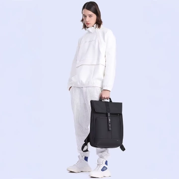 Bange wasserdichter Rucksack für 15,6-Zoll-Laptop, Stadtreisender, 45 x 30 x 16 cm, für Arbeit, Flugzeug, Herren, Damen, mit USB-Anschluss Schwarz