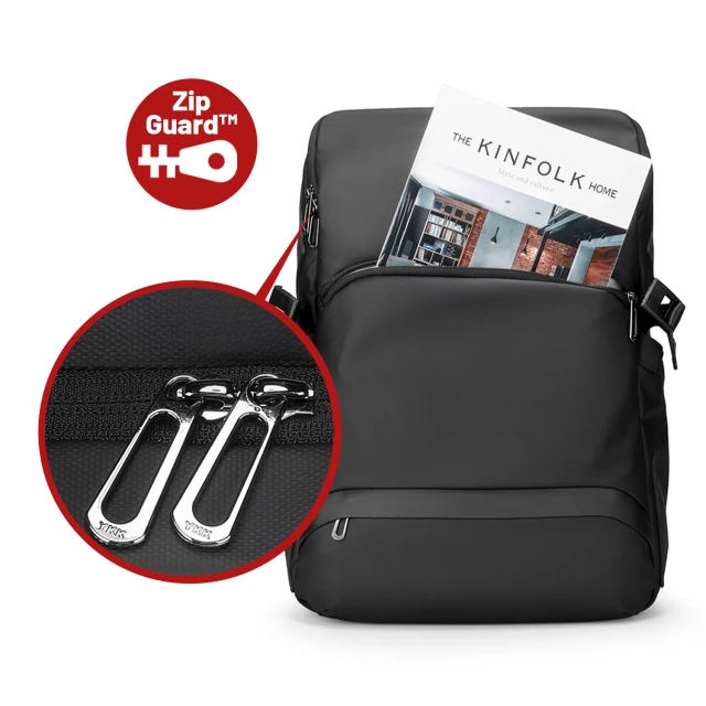 Ruksak Mark Ryden s odnímateľnou ľadvinkou 2 v 1, príručná batožina, zadarmo, vodotesný 18 l, s vreckom na notebook 15,6", ľadvinka, mesto, cestovanie 40x30x14 cm - čierny